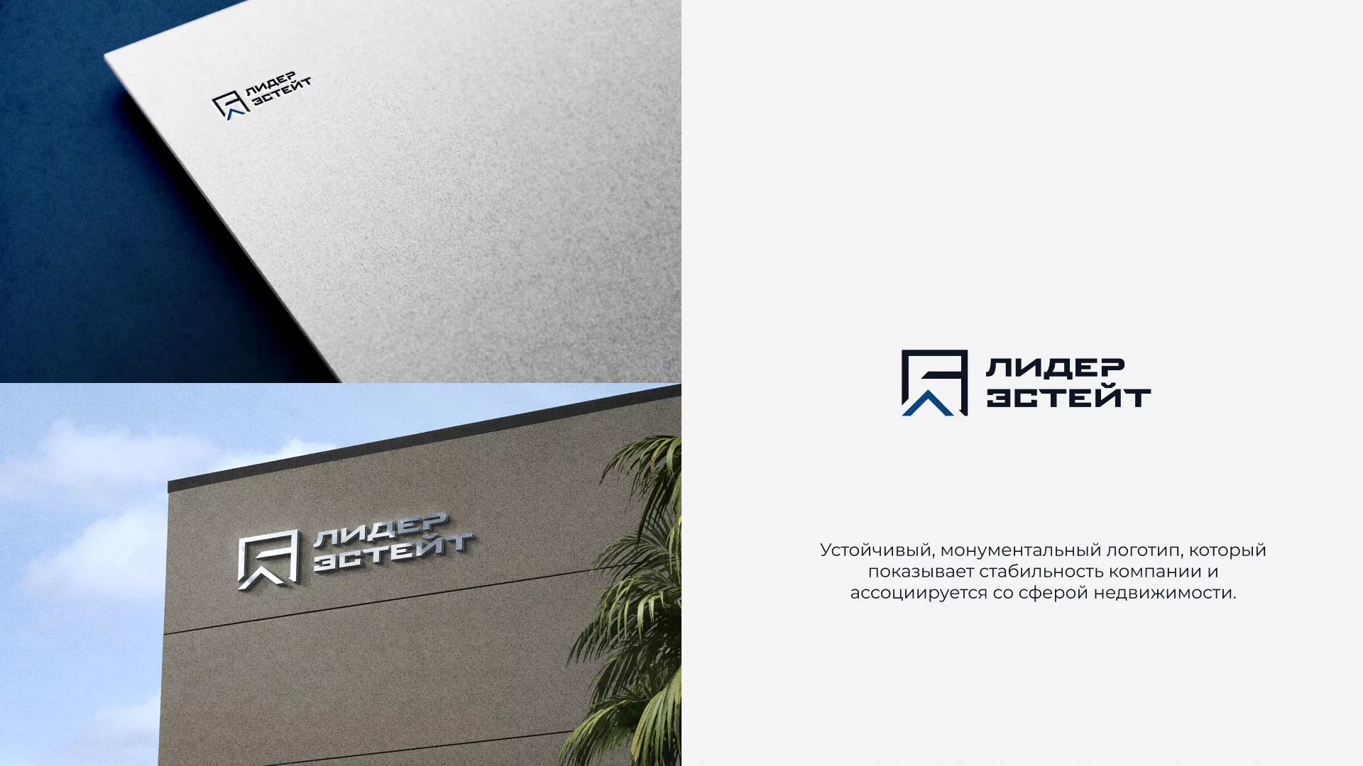 Разработка логотипа агентства недвижимости «Лидер Эстейт» в Дюртюли